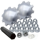 Alcoa Front 10 Hole Stud Pilot Front Cover Kit for 1.5" Lug Nuts (Pair of 2)