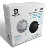 Alcoa Aero Front Matte Black Interlocking Hub Cover Kits (Direct Screw On) Set of 2